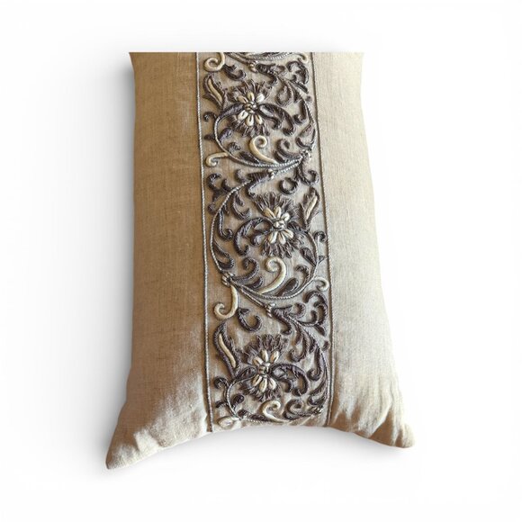 Lili Alessandra Zaradozi Crystal Decorative Pillow 22in x 12in - Picture 3 of 4